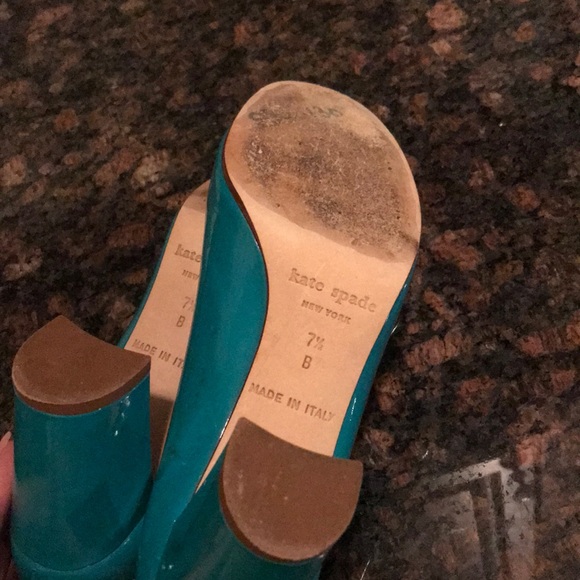 Kate Spade teal blue heels EUC - Picture 5 of 6